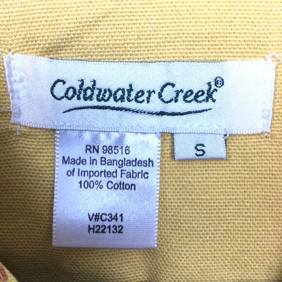 Coldwater Creek Cottagecore Floral Collared Nature Lightweight Cropped Jacket S - Picture 9 of 13
